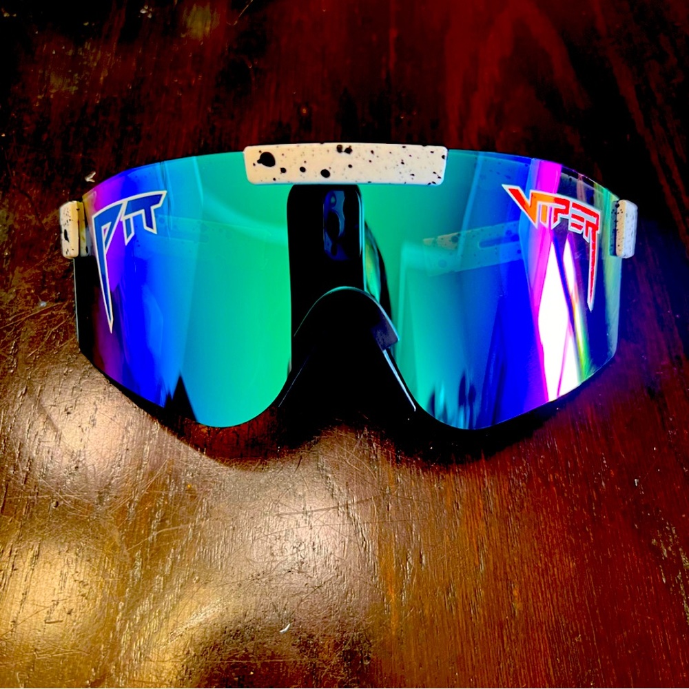 BRAND NEW Pit Viper - polarized - white with black specks. 2 pairs available